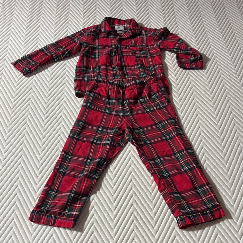 Petite Plume Plaid Red Kids Pajamas